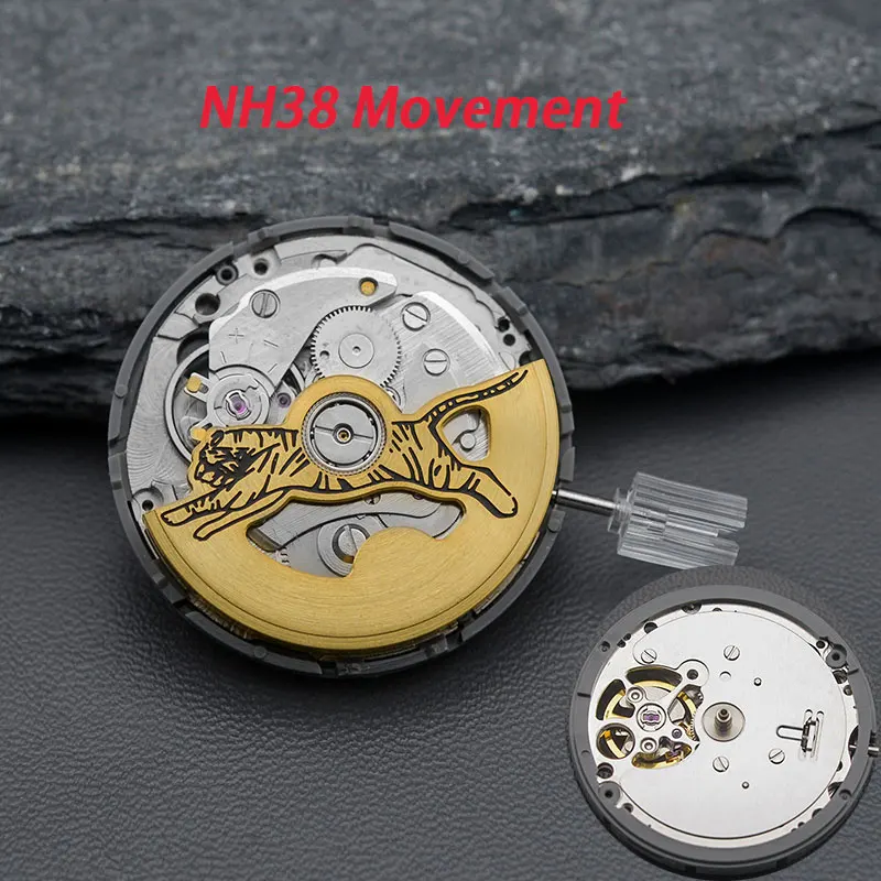 Japan  Original NH38 Automatic Movement  Self-wind Mechanical With Oscillating Weight Modified Rotors High Accuracy Watch