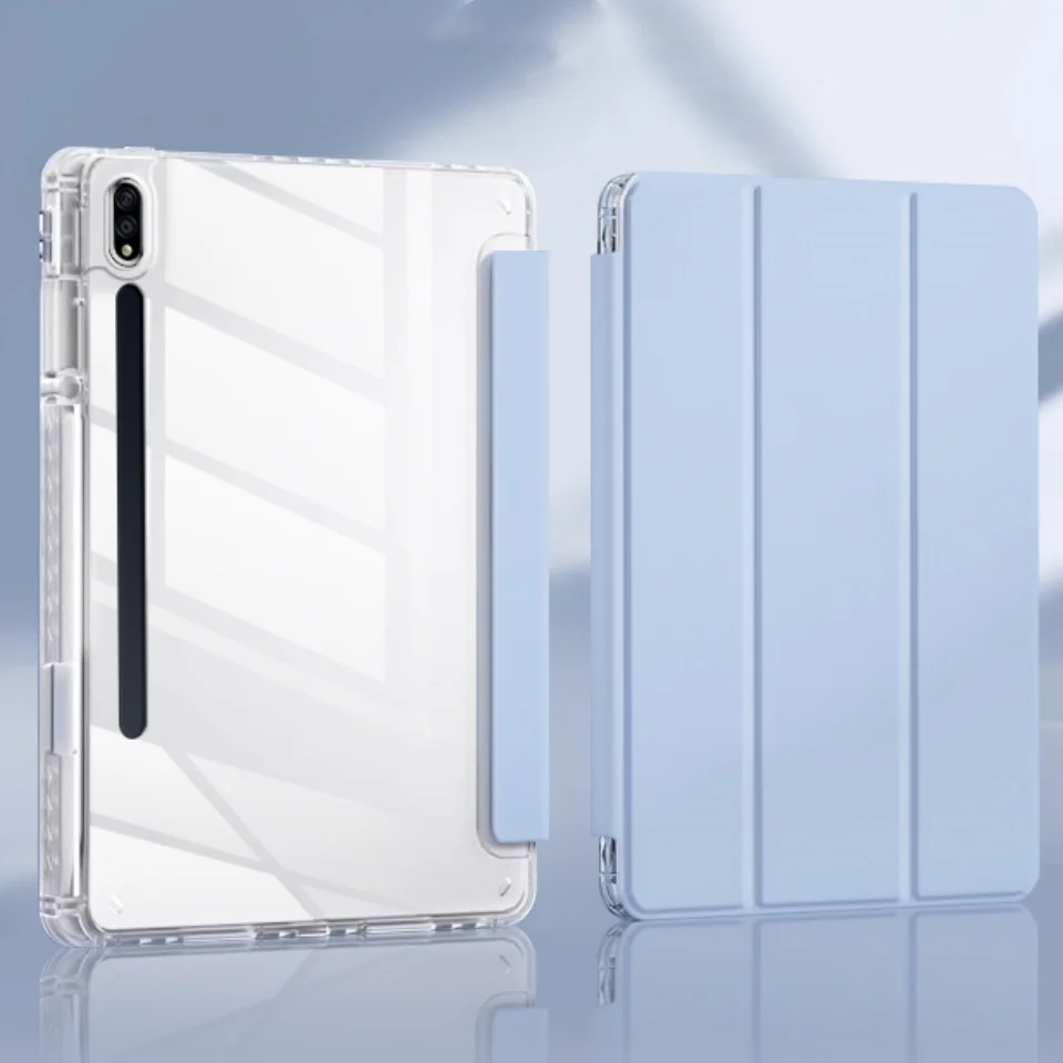 

Case for Samsung Galaxy Tab S10 FE Plus 13.1 inch 2025 SM-X620 SM-X626B Transparency Smart Cover with Built-in Pencil Slot