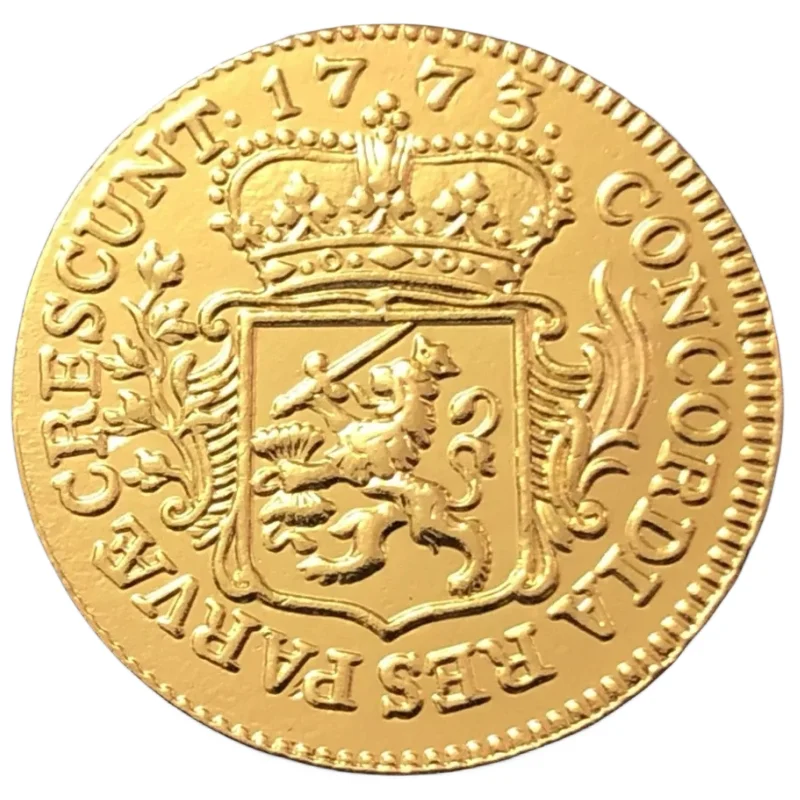 

1773 Dutch Republic (Zeeland) 1/8 Ducat Gold Copy Coin