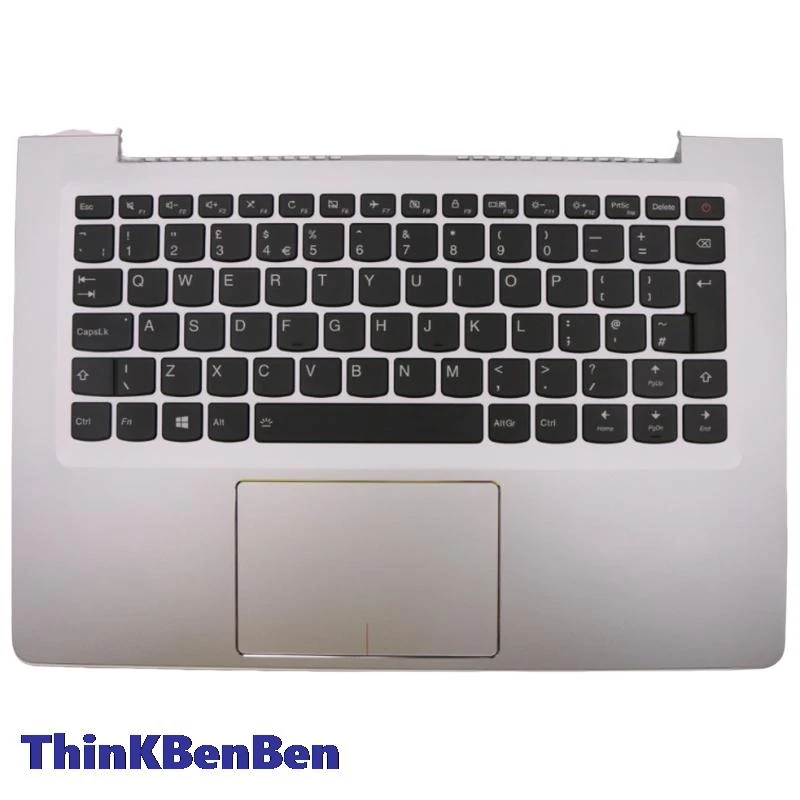 

UK English Silver Keyboard Upper Case Palmrest Shell Cover For Lenovo Ideapad 510S 13 13ISK 13IKB 5CB0L45273
