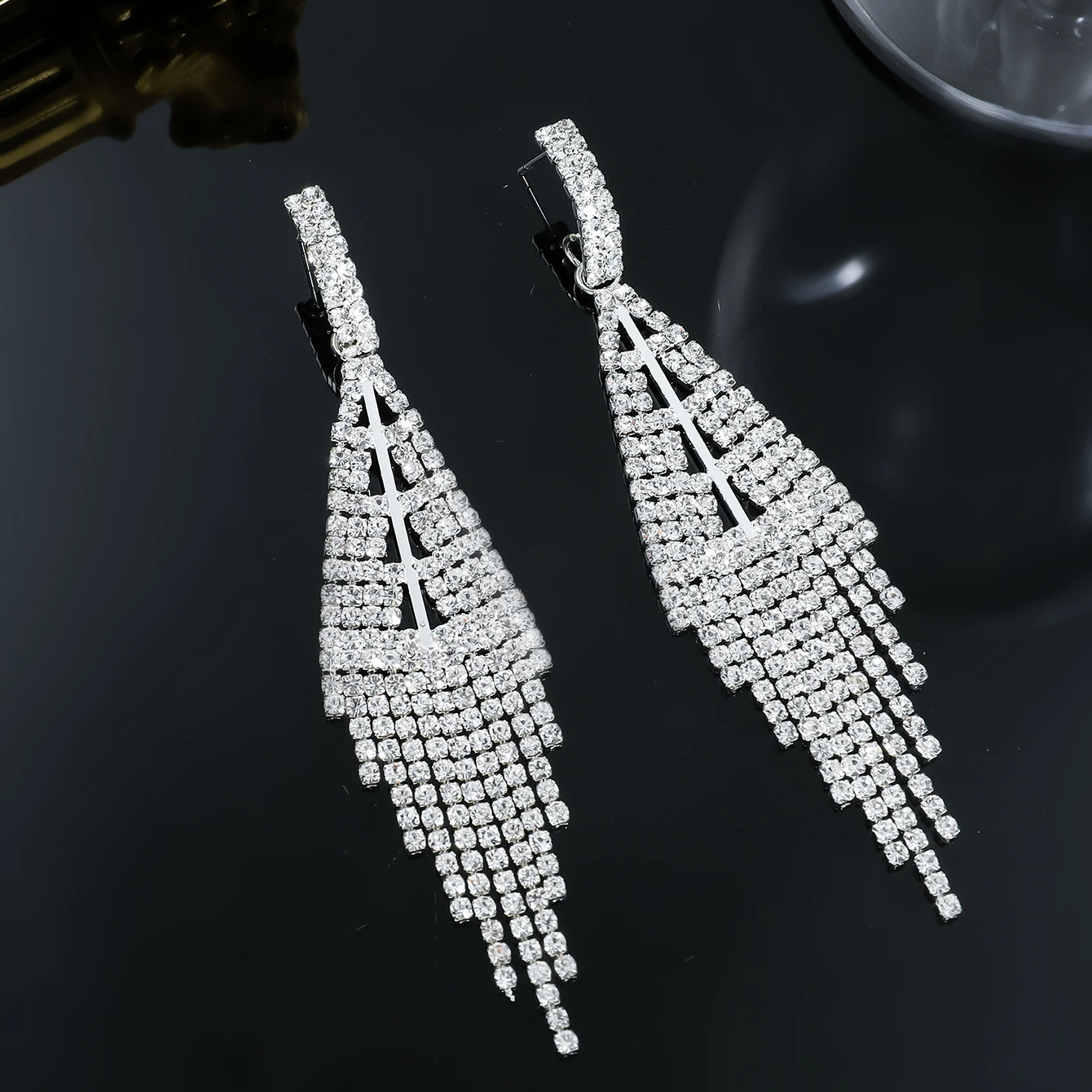 Luxury Women\'s Earrings Rhinestone New Shiny Wedding Party Jewelry Gifts Accessories For Women