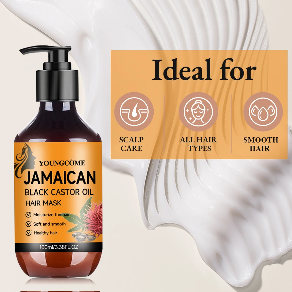 Black Castor Oil Hair Mask contains black castor essence to repair thick, smooth, dry, rough and smooth hair Jamaica 2025 NEW view 5
