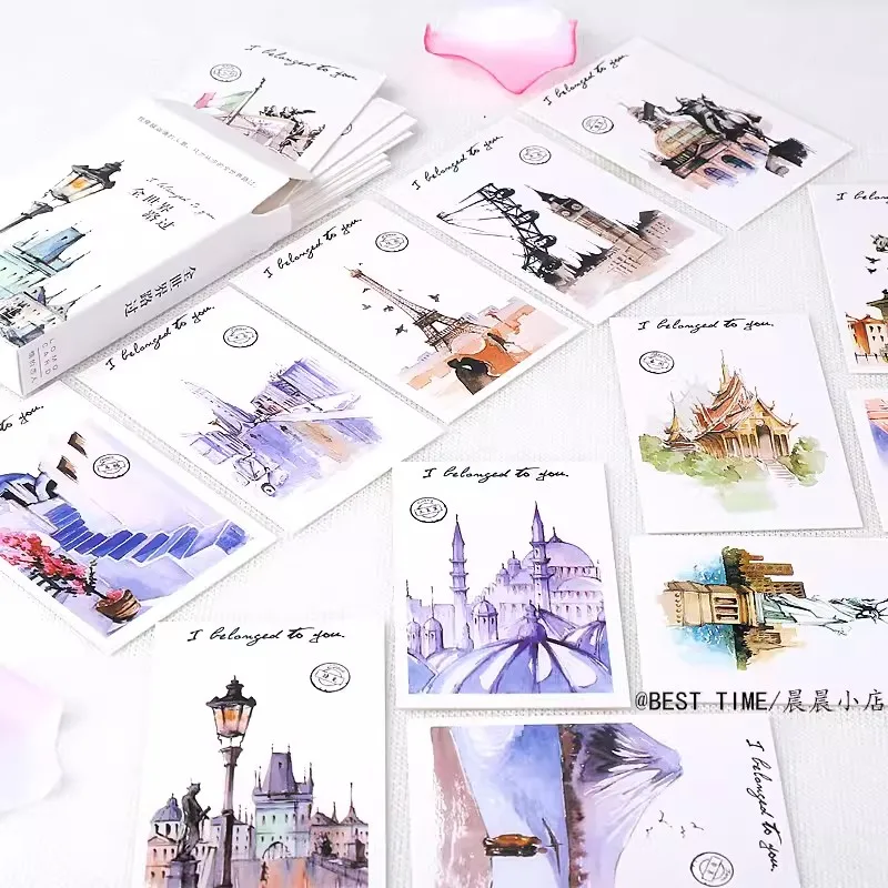 28 Sheets/Set All Over The World Lomo Card Mini Postcard/Greeting Card/Christmas Gift Card