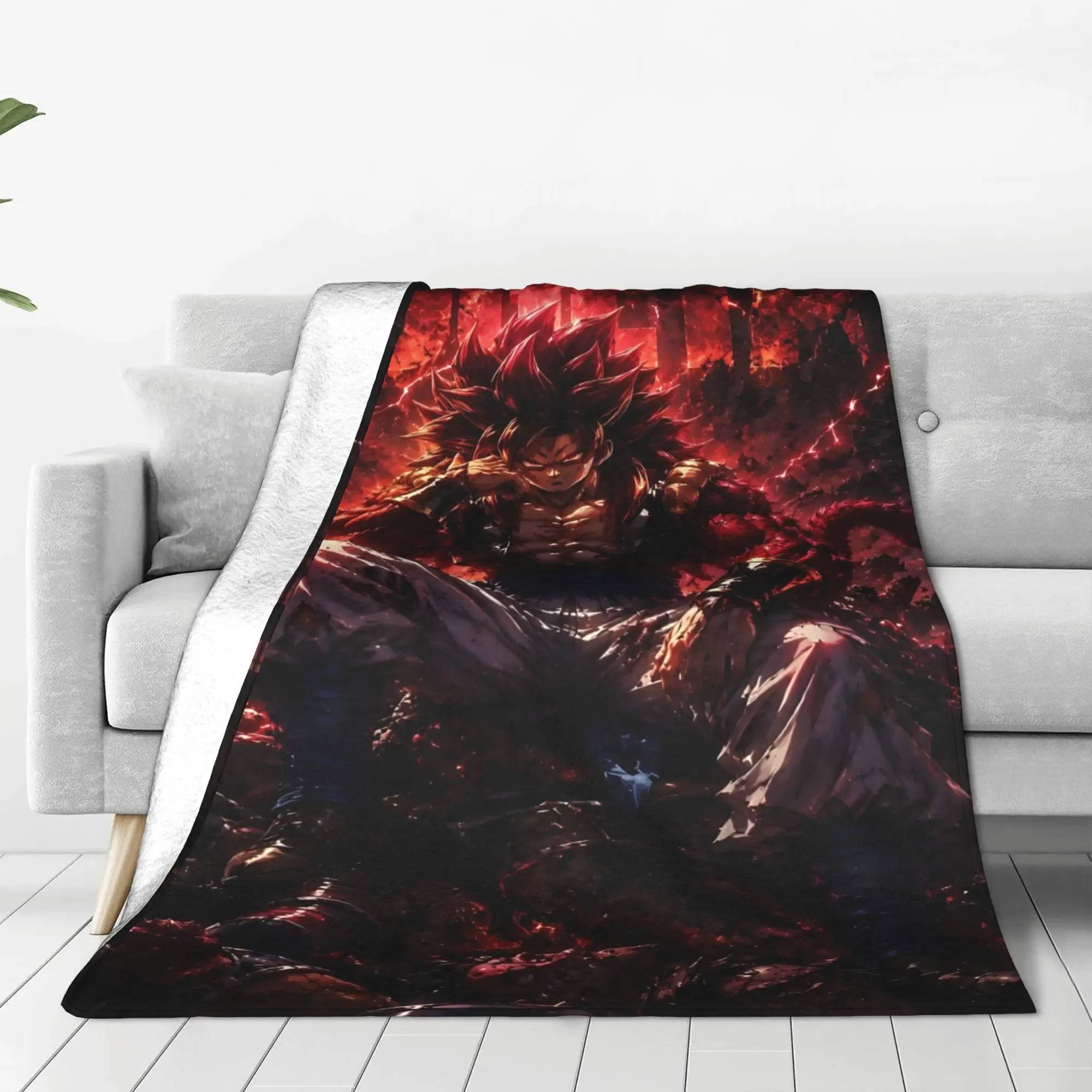 1PC home Cutecore Room Decor One Piece Anime LUFFY Gear 5 Blanket Throw Blanket Shonen anime Novelty Warm Blanket All Season