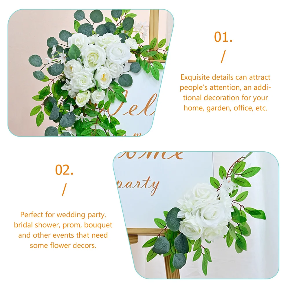 

Artificial Flowers for Wedding Arch Arches Ceremony Decoration Exquisite Home Garden Office Party Prom Bouquet Long Vivid