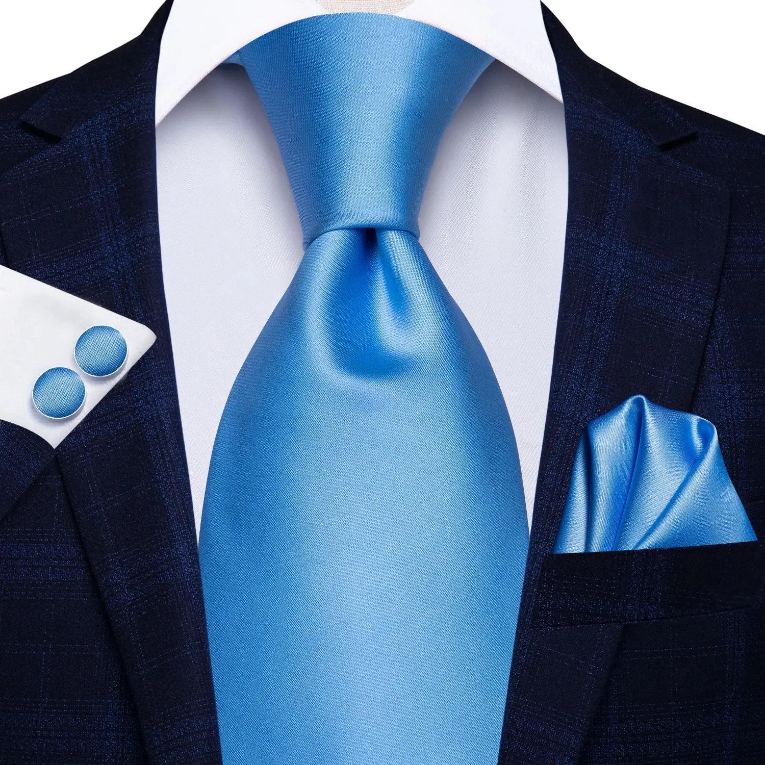 ربطة عنق حريرية مخططة زرقاء فا - مراجعة Silk Tie Striped وسعره