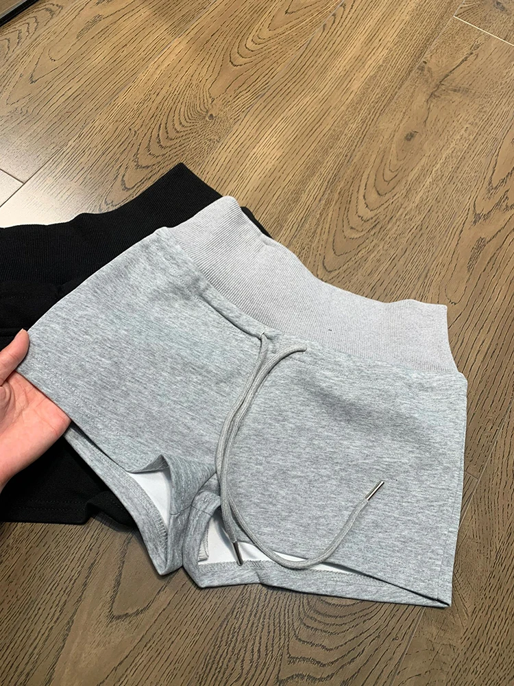 ey ارتفاع الخصر orts غير رسمية المرأة الصيف ملابس خارجية ألف خط واسعة الساق السراويل الساخنة Dstring مريحة للتنفس ort P...