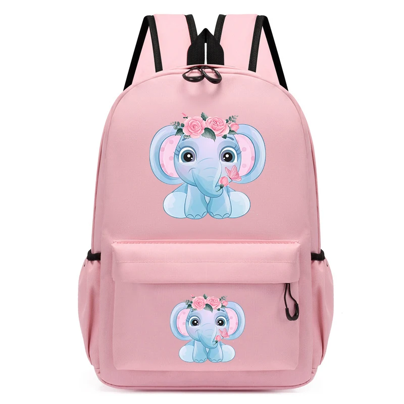 Mochila bonito dos desenhos animados para crianças, mochilas escolares na moda, elefante Kawaii Bookbag, mochila de viagem Anime, mochila de moda, nova