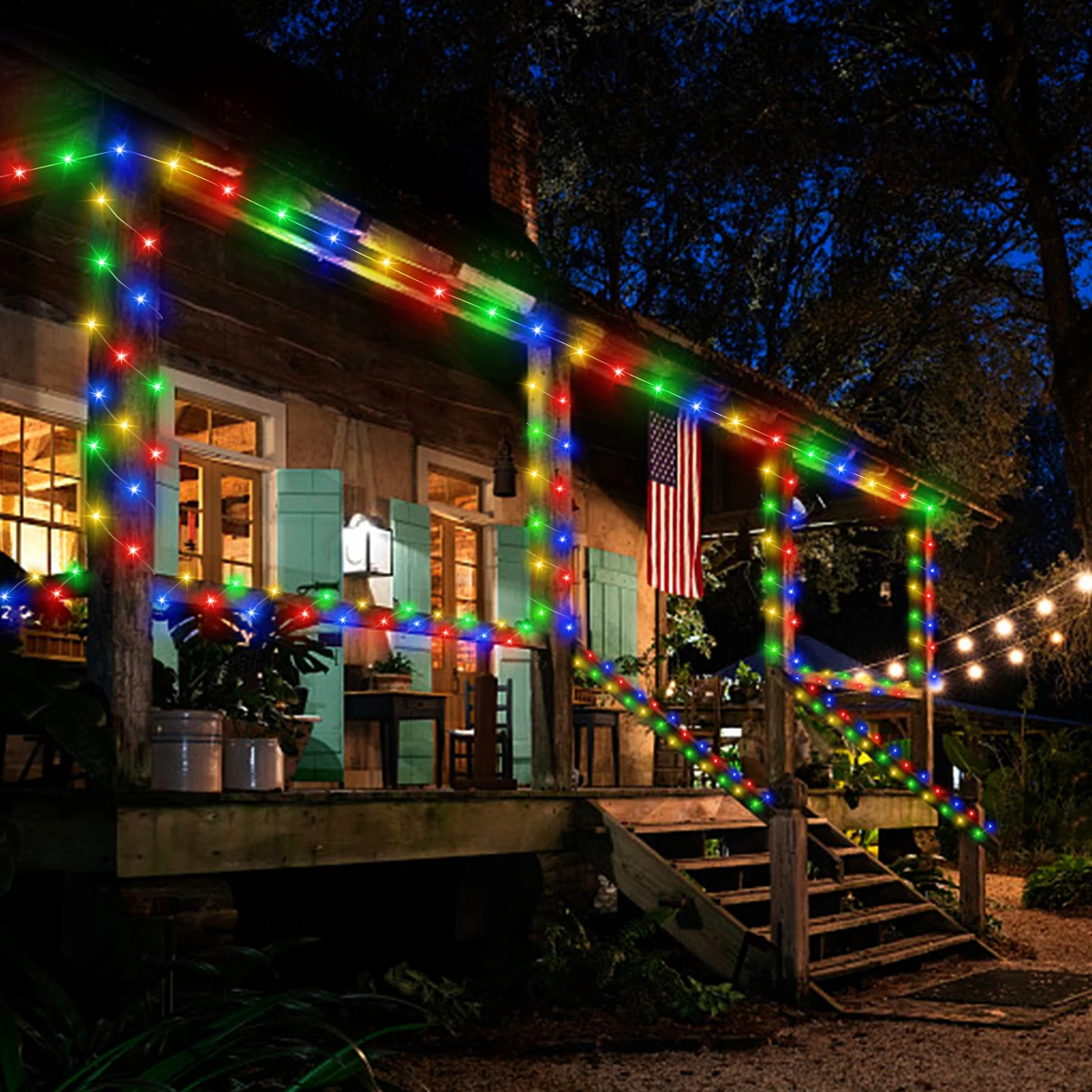 عالية الجودة الشمسية في الهواء الطلق النحاس LED سلسلة أضواء، الجنية الستار فناء جارلاند مصباح الزفاف حديقة جدار الشرفة ديكور المناظر الطبيعية #6