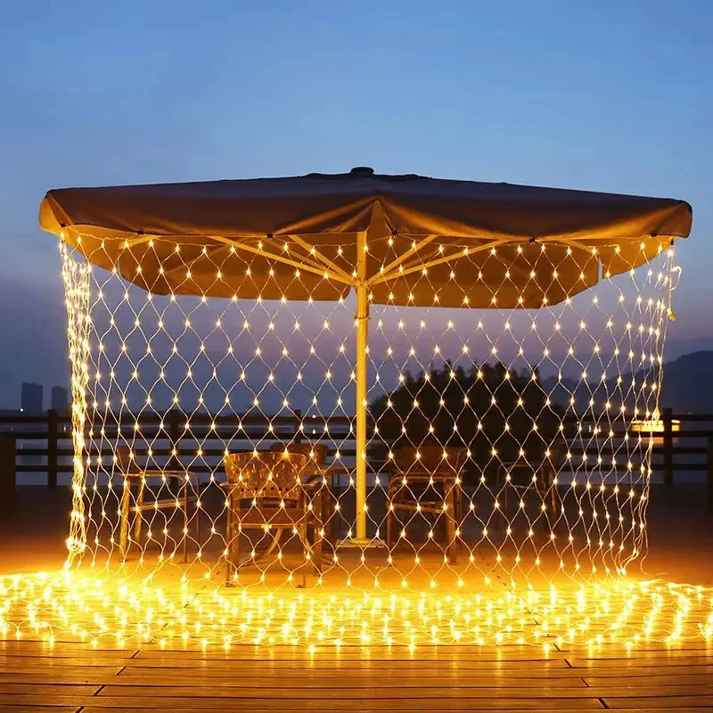 Fairy Light Curtain - 3mx3m 2mx2m 1.5mX1.5m عيد الميلاد أكاليل