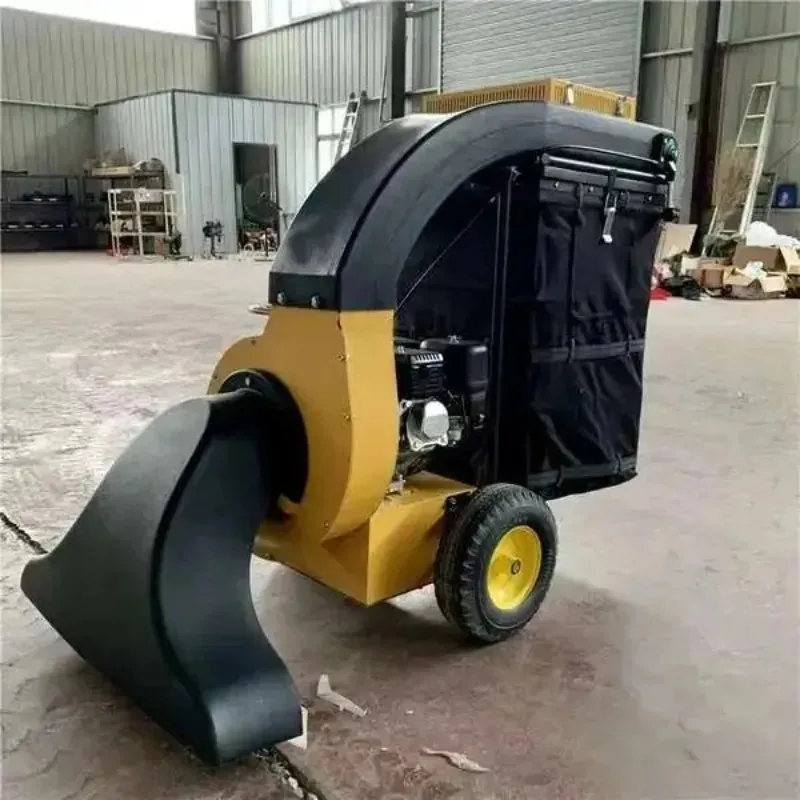 High-Efficiency 5.5hp Hand-Pushed Self-Propelled Leaf Collector 200L Large-Capacity Lawn Leaf Vacuum for Garden Care