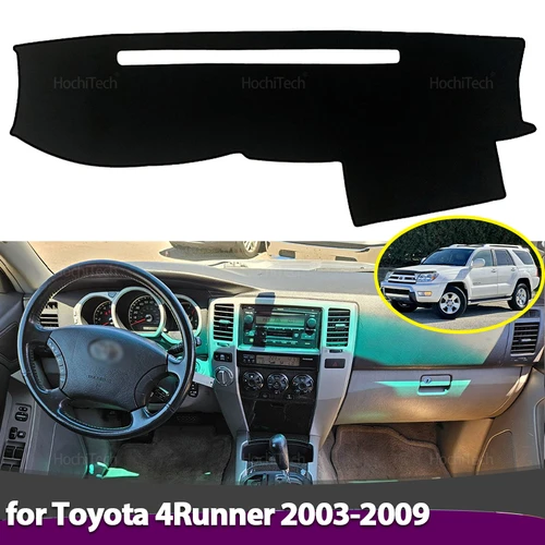 Imagen 2 del producto Cubierta de tablero, alfombrilla antideslizante, almohadilla protectora, alfombra parasol para coche, accesorios para Toyota 4Runner 2003-2009