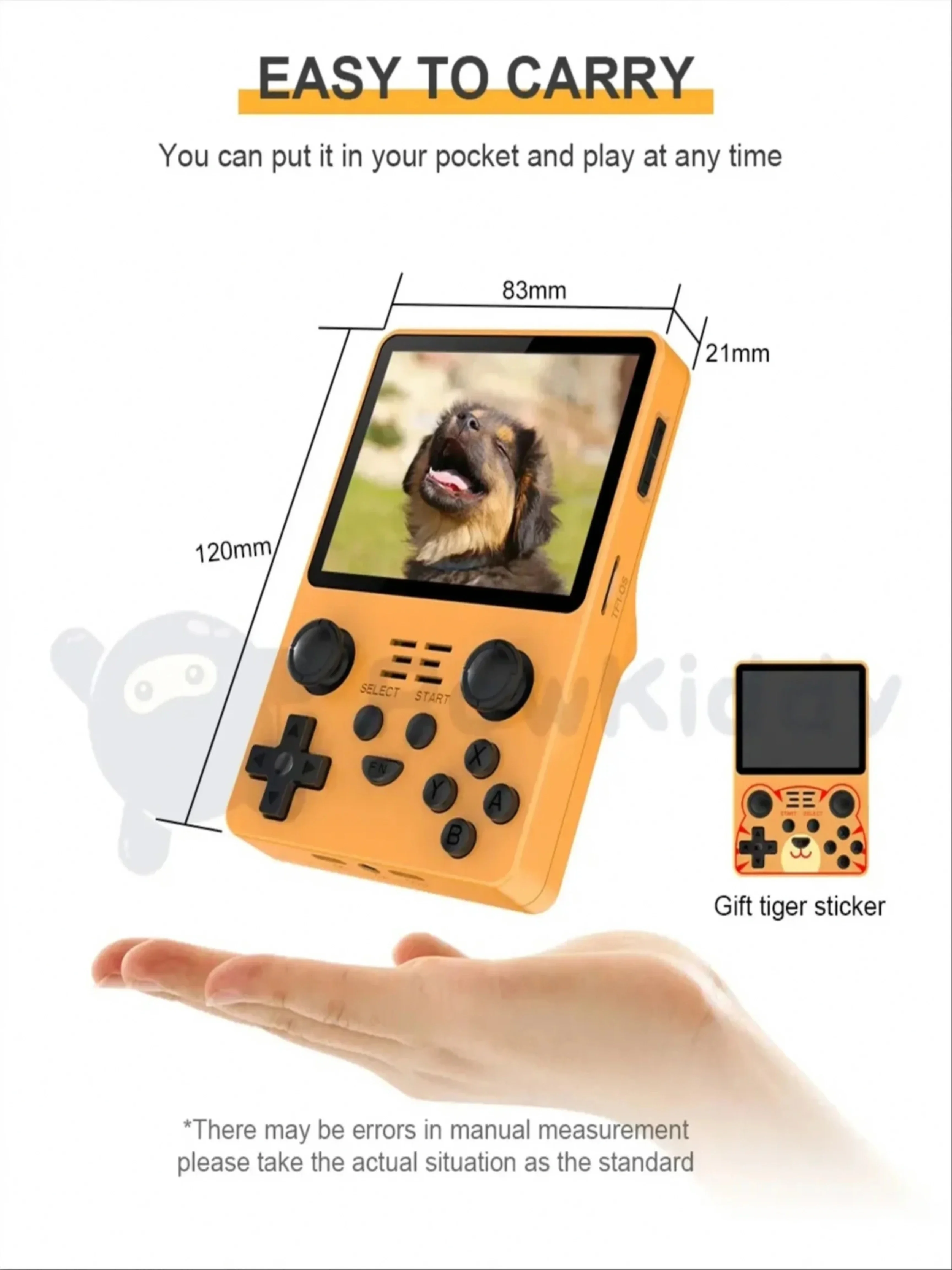 POWKIDDY RGB20S Retro Handheld Game Console 3.5-Inch IPS Screen Open Source System RK3326 4:3 IPS Screen Children's Gifts