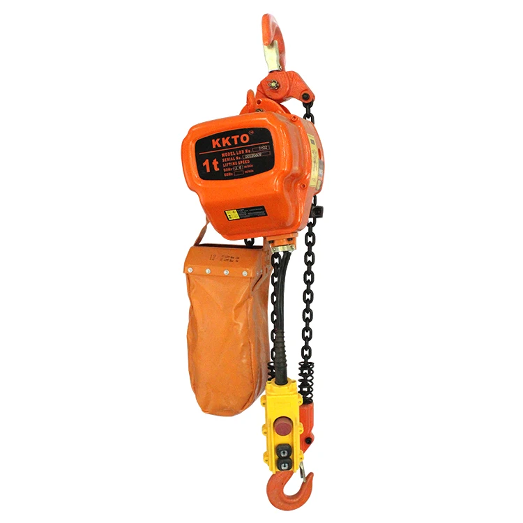 

380V 1Ton Chain Crane Micro Electric Hoist With 2 Ton 3m Extendable Chain Model HHBB Electric Chain Block Hoist