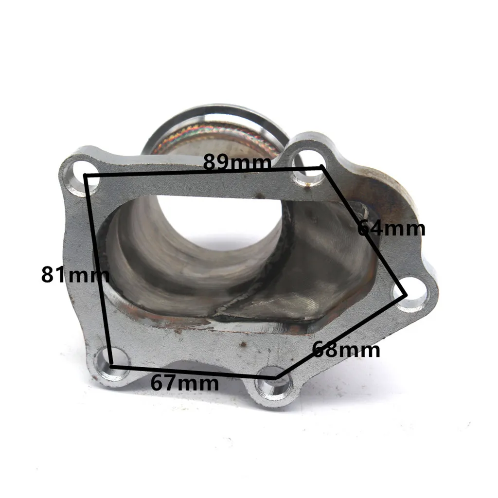 V Band Conversion Adaptor TD04 Flange 5 Bolt Turbo Exhaust Adaptor 2.5 Inch Outlet Stainless Steel for Saab 9-2X Aero view 6