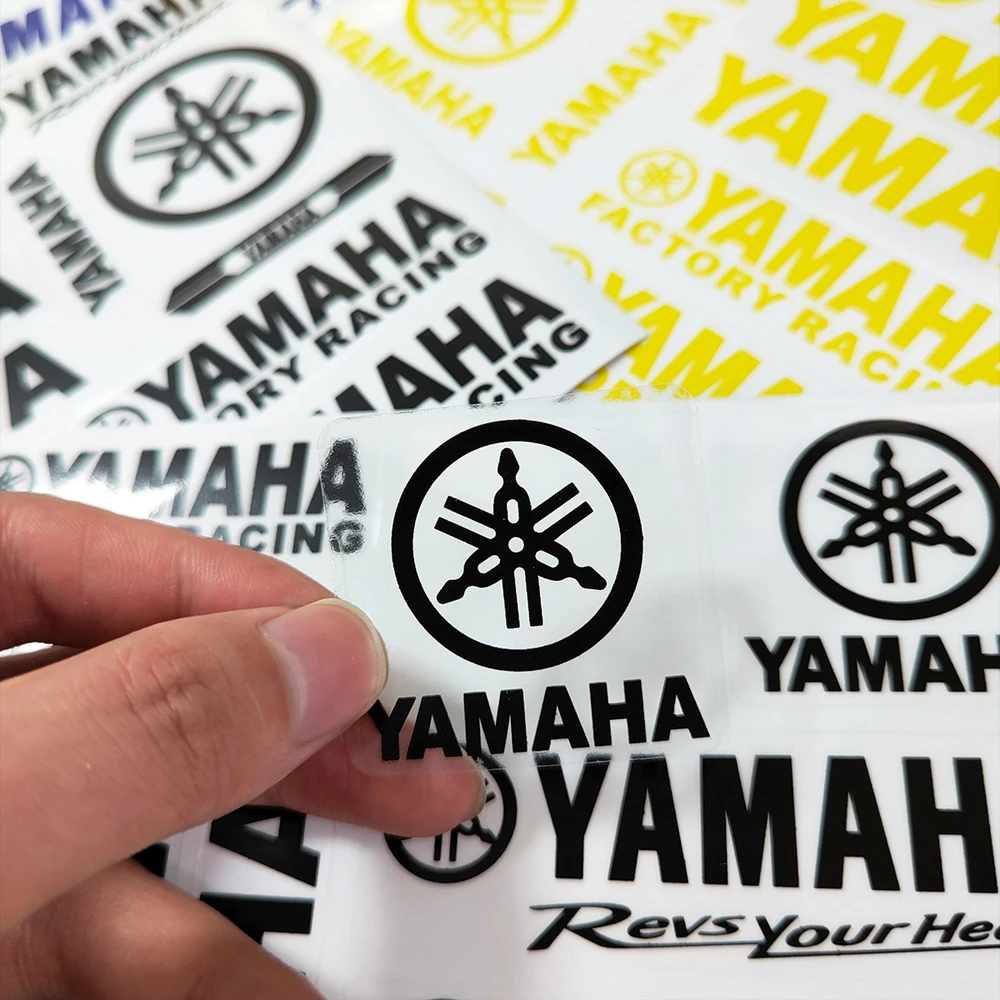 Vinyl Yamaha Sticker Logo Motorcycle Tank Decal Helmet Bike Transparent Letter Emblem Kit