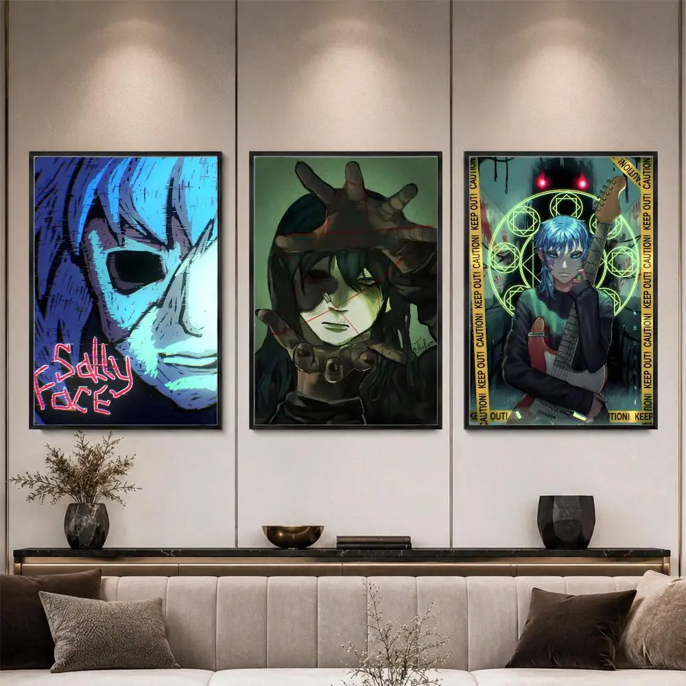 Game Sally Face Sal Fisher Larry Poster HD PP Waterproof Eco-Friendly For Kitchen Bathroom Wall Art Bedroom Home Decor