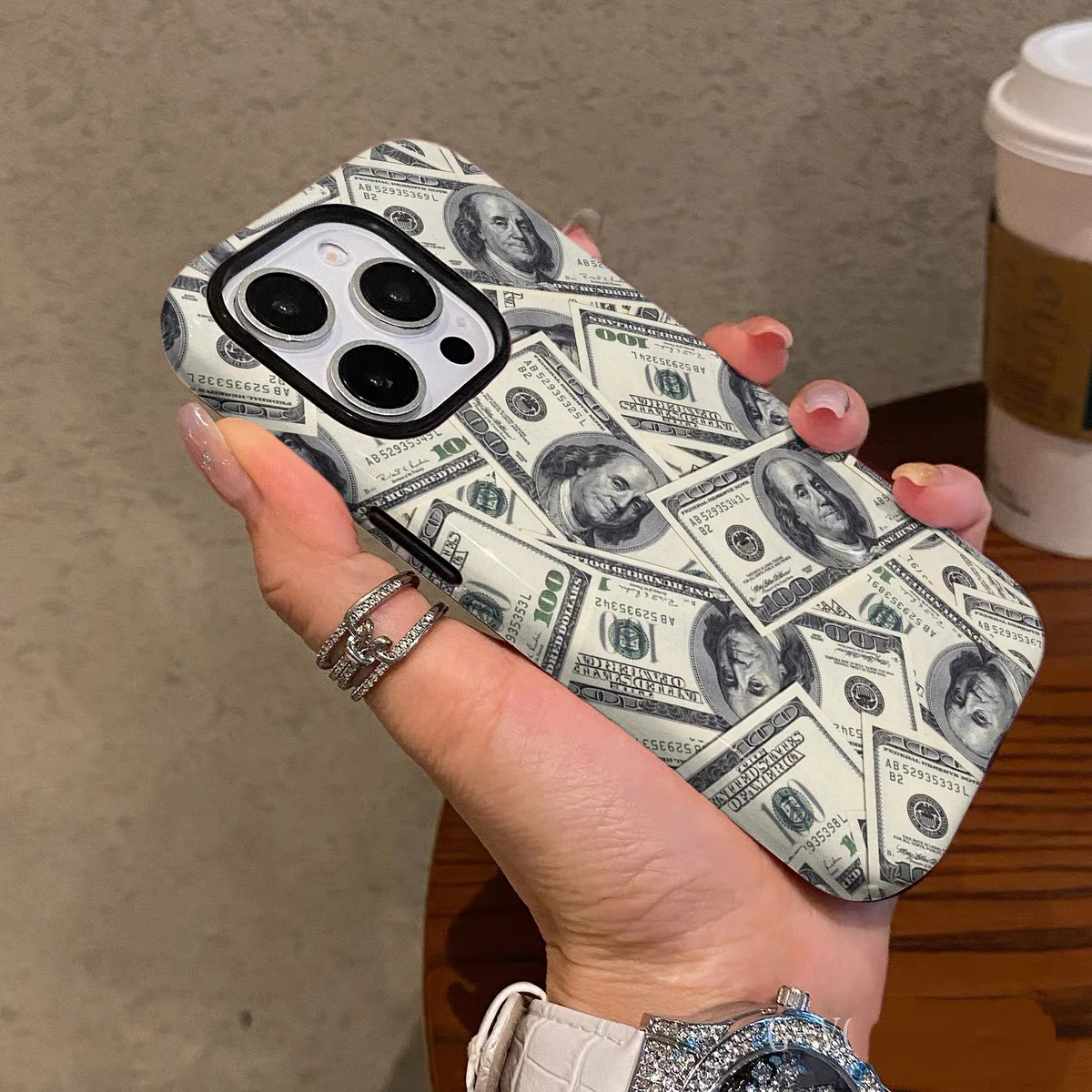 حافظة هاتف لهاتف آيفون 16 15 14 13 12 11 X XS XR XSMAX 7 8 Pro Max Plus غطاء خلفي فاخر فريد من نوعه بطبقة مزدوجة