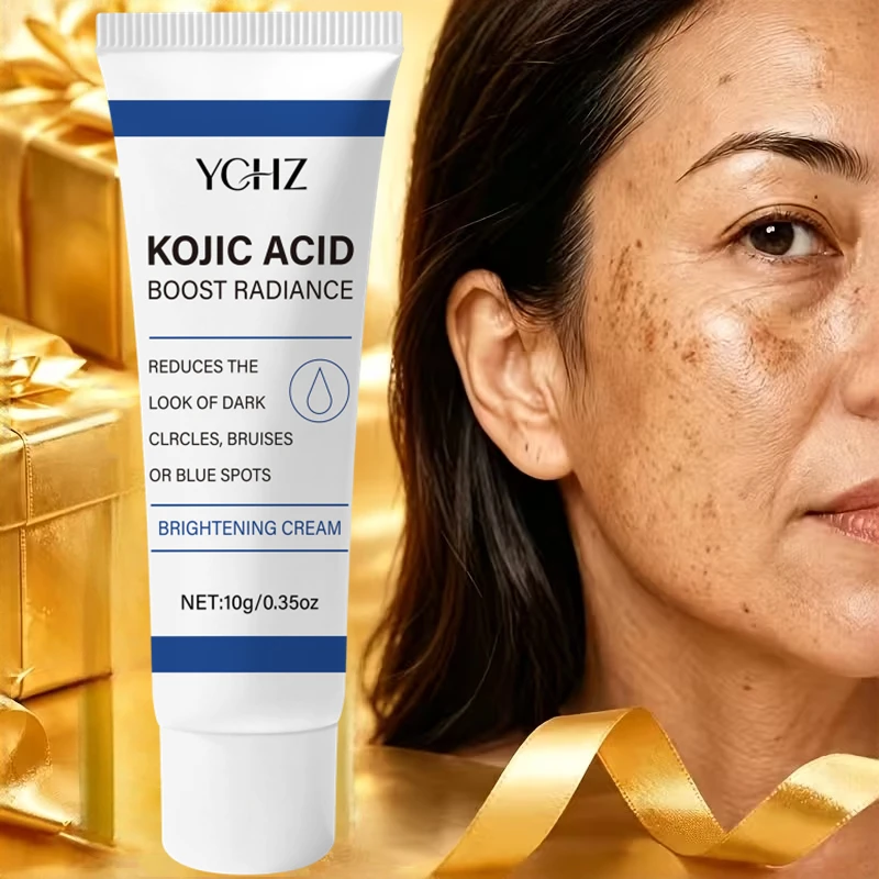 Kojic Acid Vc Brightening Cream, Evens Out Skin Tone, Improves Pigmentation Quickly Brightens, Enhances Radiance, and Reduces Dark Spots. Niacinamide, Centella Asiatica, Collagen, Vitamin C. Suitable for All Skin Types