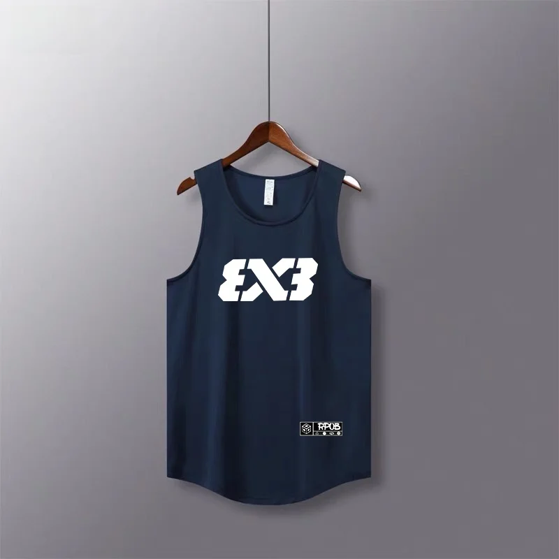 Sporty Sleeveless 3V3 Vest Breathable Quick Dry Mesh Loose Fit Running Training Top for Basketball Shooting And Running