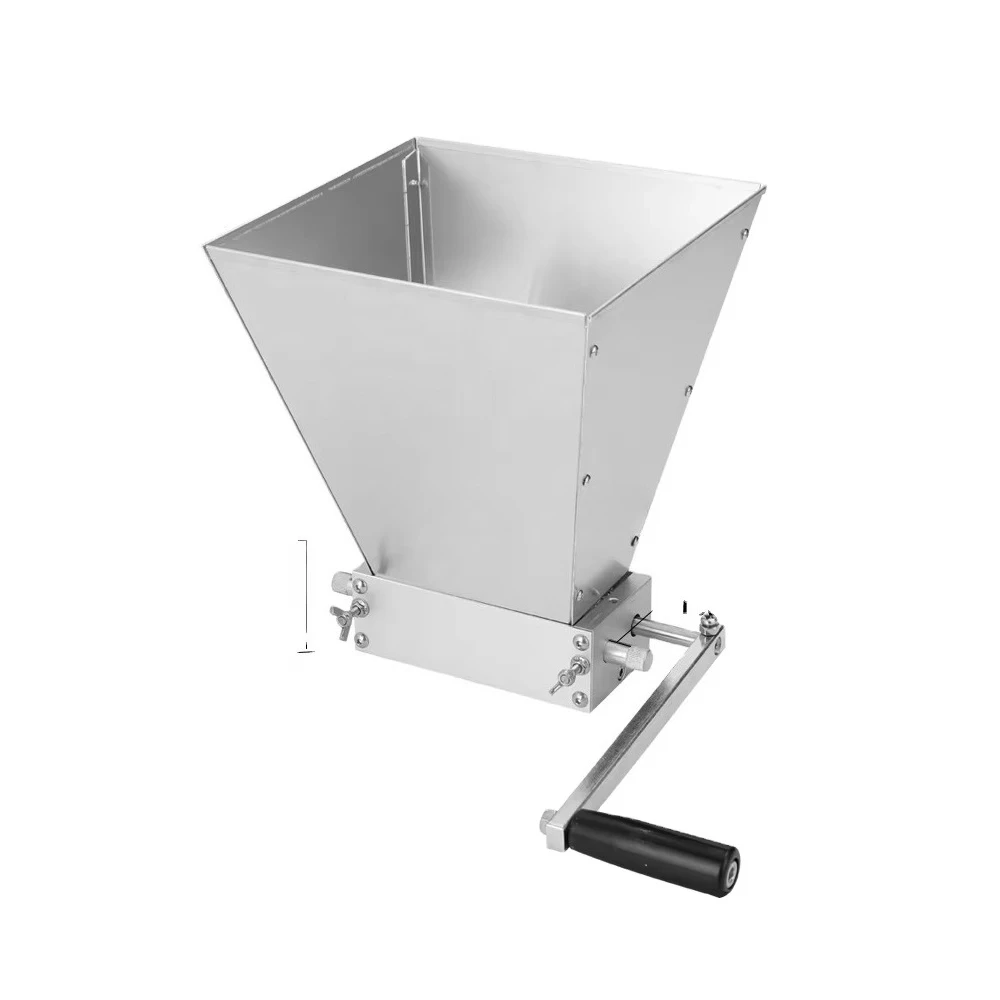 Stainless steel 2 roller homemade barley grinder grinder malt flour grain grinder home beer brewing hand tool