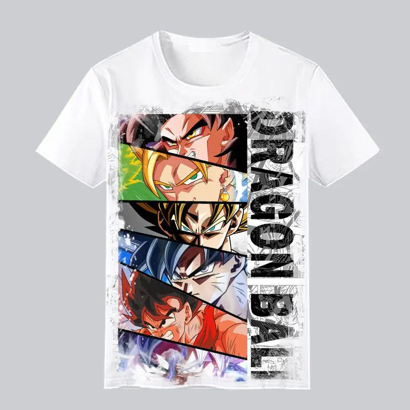 

2026 New Bandai Dragon Ball Goku All Forms Panel T-Shirt Men's Jerseys Are Suitable for Daily and Training Wear Moto
