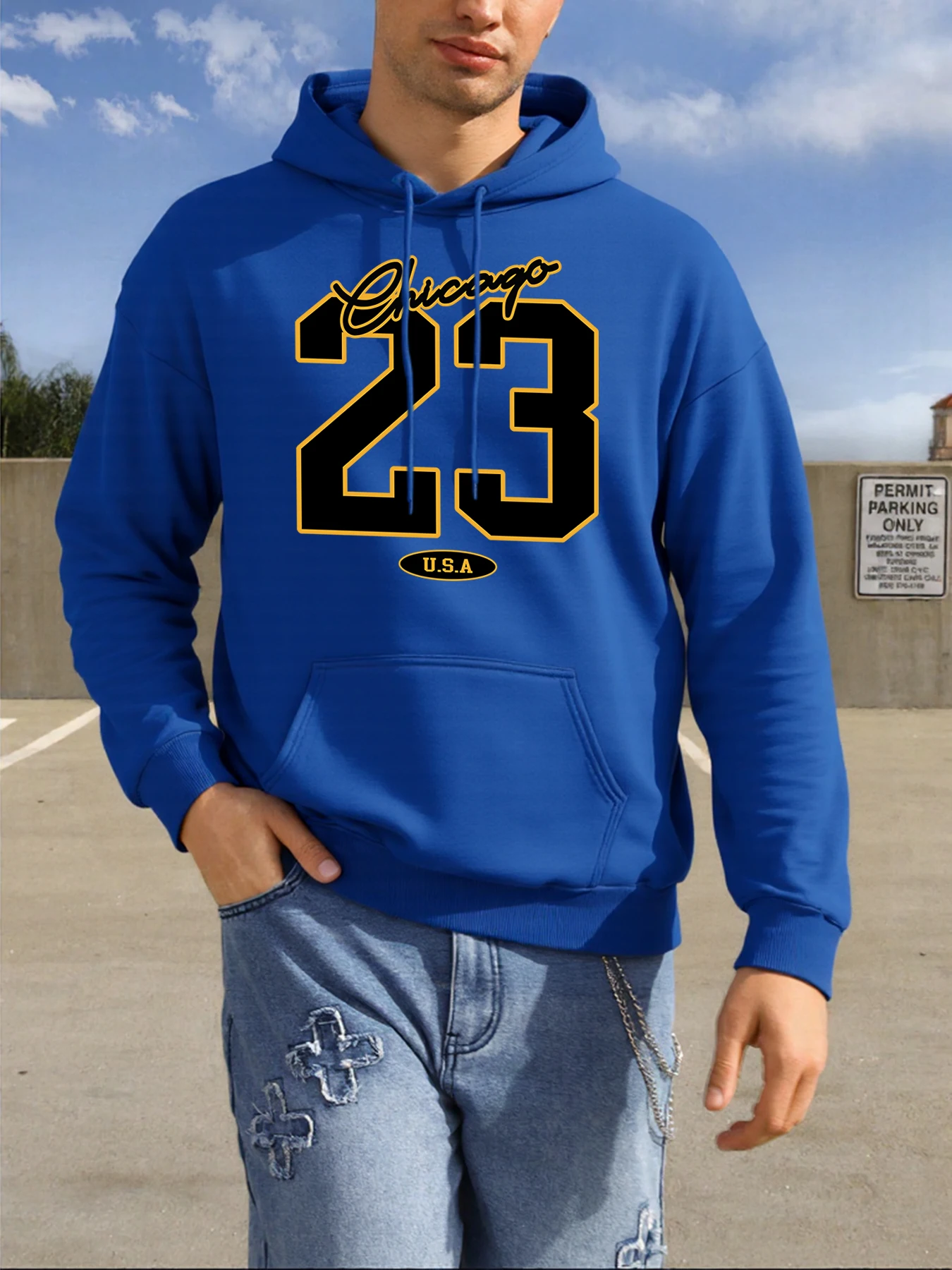 Chicago USA Nummer 23. Aufdruck Herren Streetwear Lose weiche Kleidung All-Match Warmer Hoodie Lässige Straßensportbekleidung Bequemer Basic Hoody