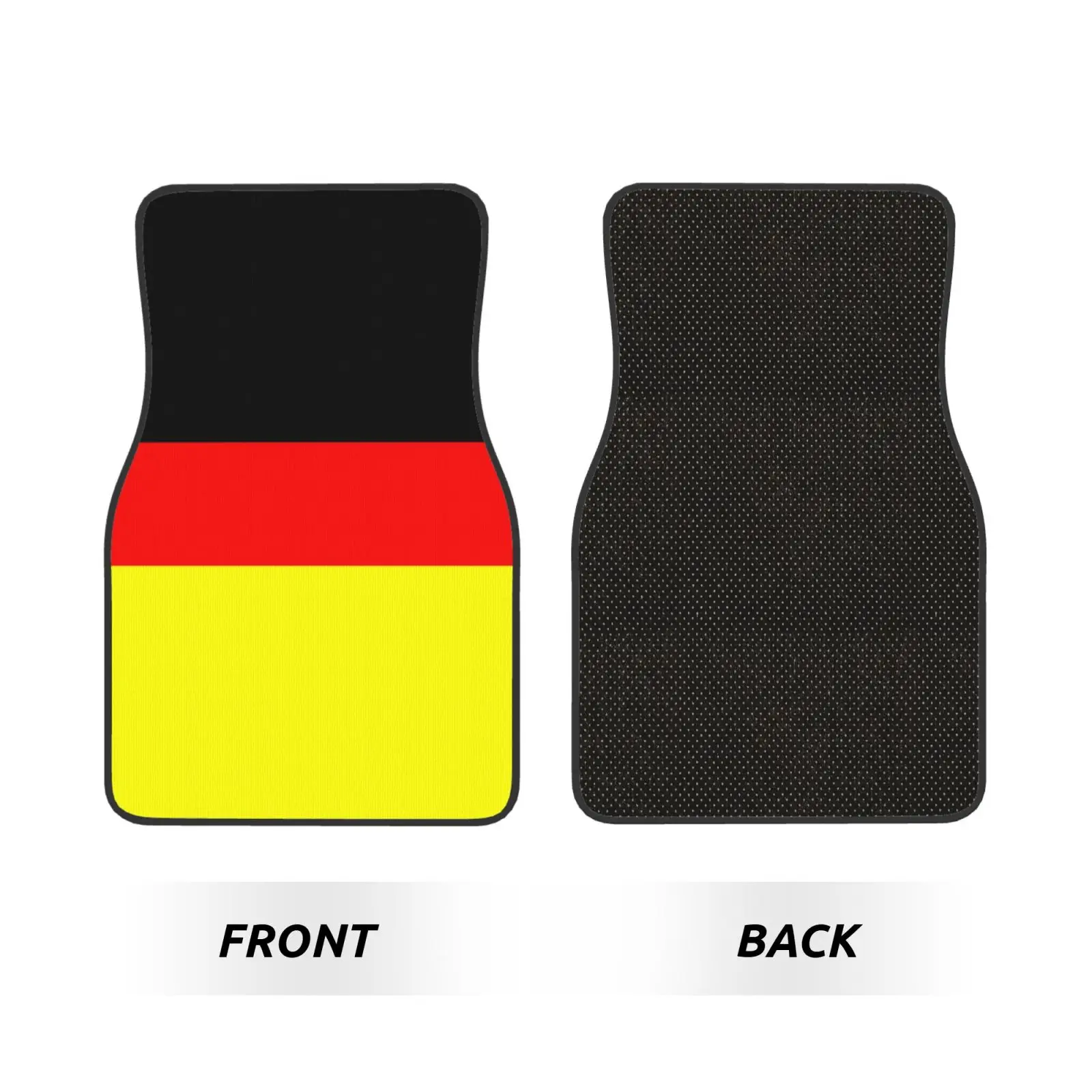 German Flag Pattern 4PCS Crystal Velvet Car Floor Mats Set of Four Anti Fouling Car Mats Carpet Anti Slip Car Floor Mat