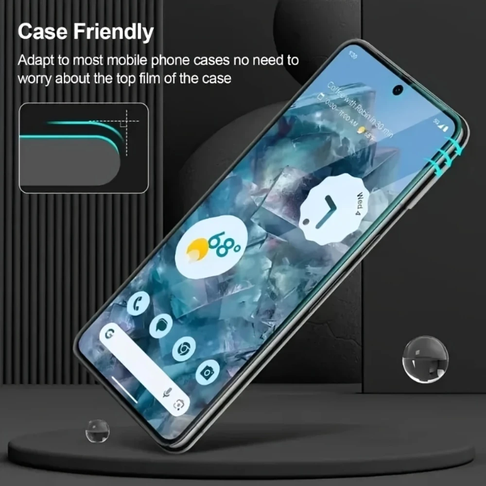 NNBILI 4 Stück Ultra HD Hydrogel-Folie für Google Pixel 10 9 Pro XL 10 9 8 7 6 Pro 5 9a 8a 7a 6a 5a 5G, Weiche Displayschutzfolie – Detail 9