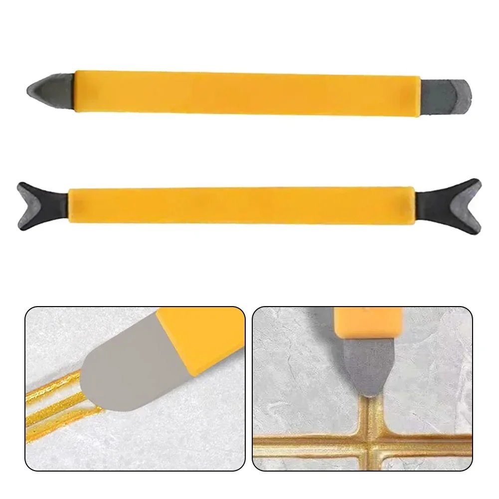 Imagem -02 - Ferramenta de Raspagem de Costura de Aço de Tungstênio Cola pá Residual Pressão Costura Vara Cerâmica Piso Telha Grout Ferramenta de Construção 1pc