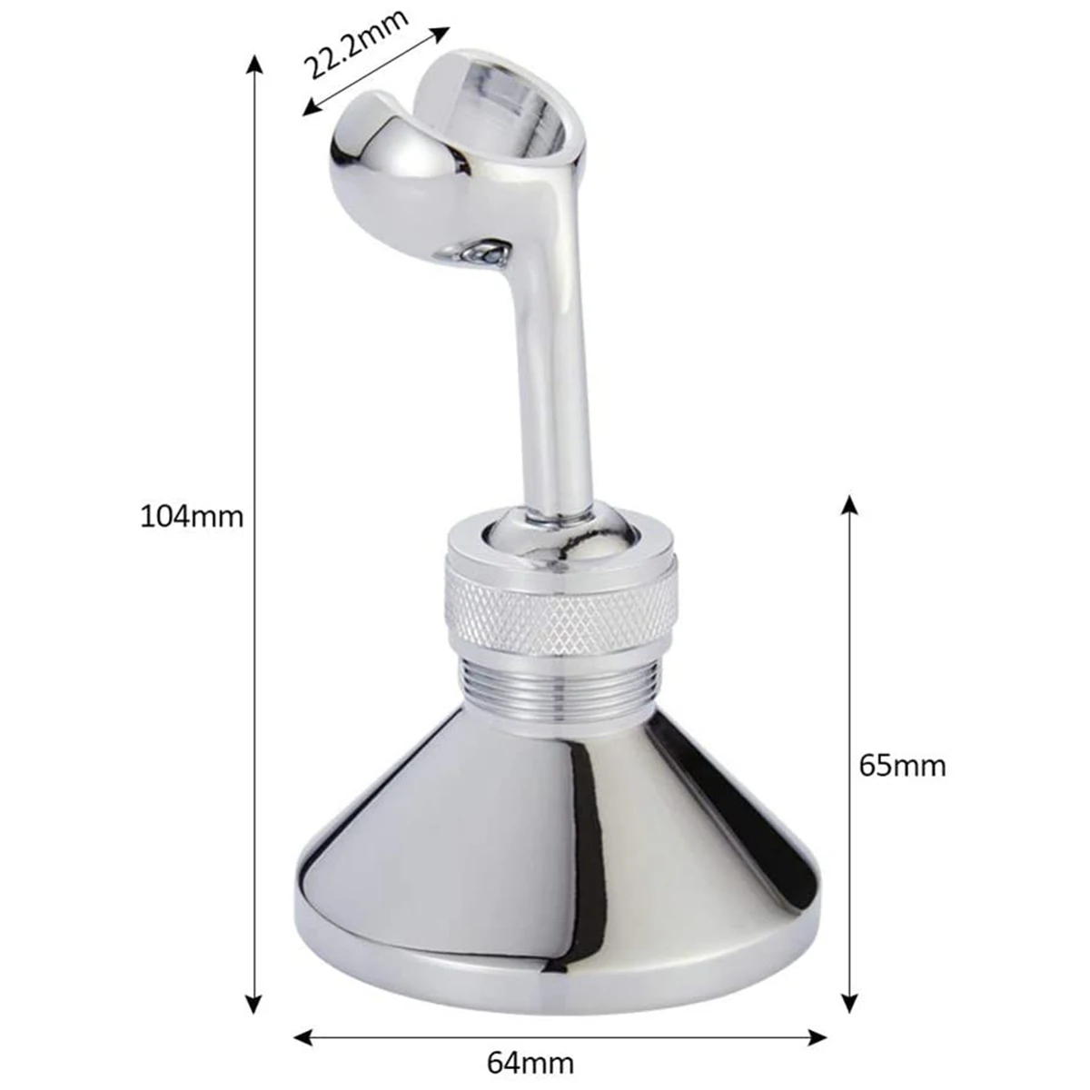Wall Bracket Adjustable Swivel Shower Hose Holder Chrome Plated Brass Body Suitable for Handheld Shower Heads and Secure