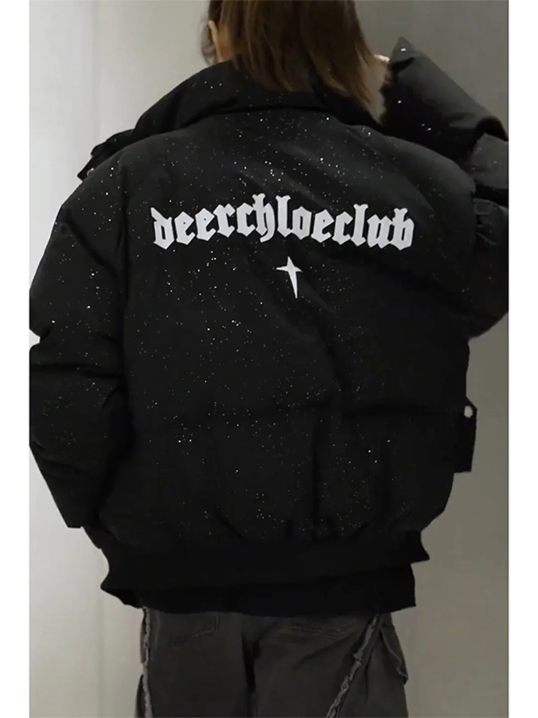 

Cleanfit Men's ort Thiened Cotton Jaet Stand Collar Warmth Street Sle Winter Outerwear Zipper Closure Casual Youth Fa...