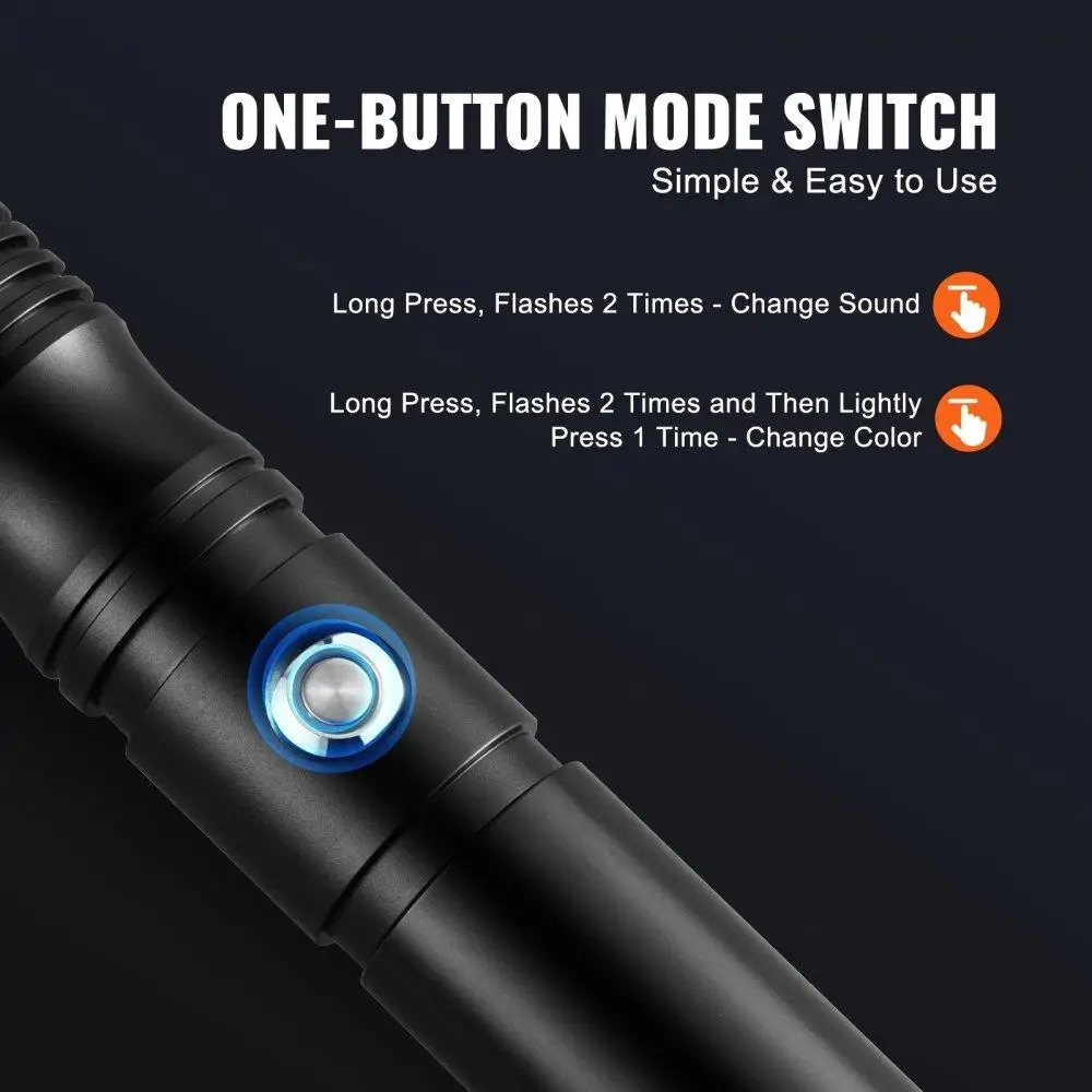 40 Inch Rechargeable RGB Light Sword 12 Color Options 16 Sound Effects Fantasy Role Play Toy