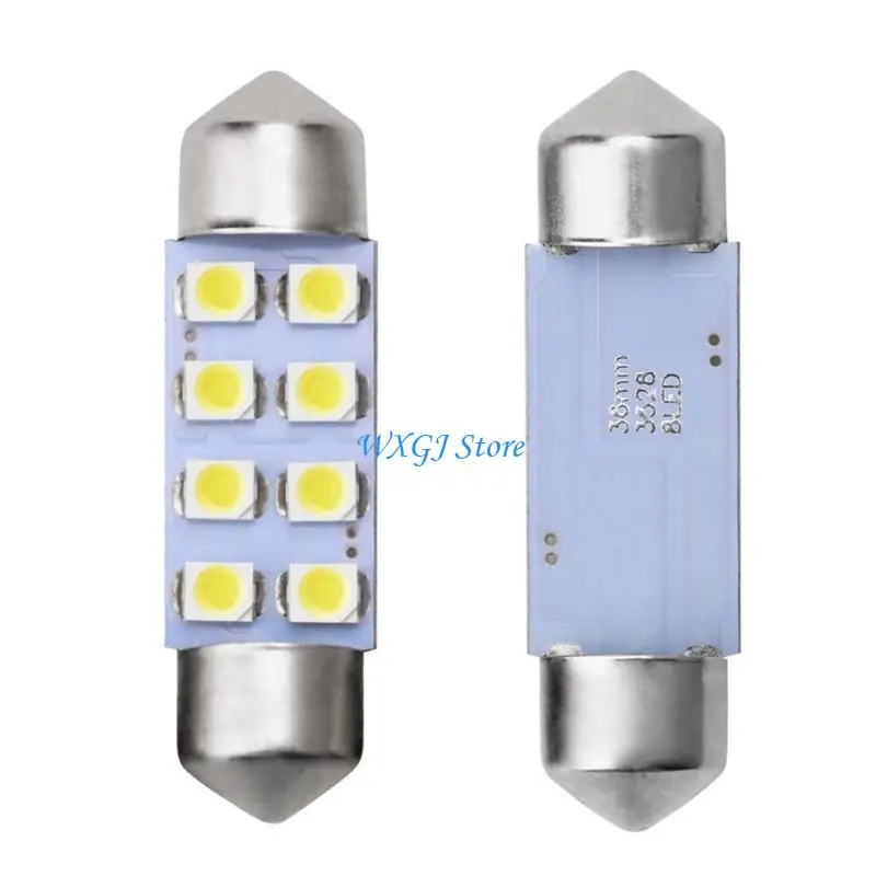 37JE LED 8SMD 1210 Car Interior Dome Door Festoon Light Lamp White Reading Bulb DC12V