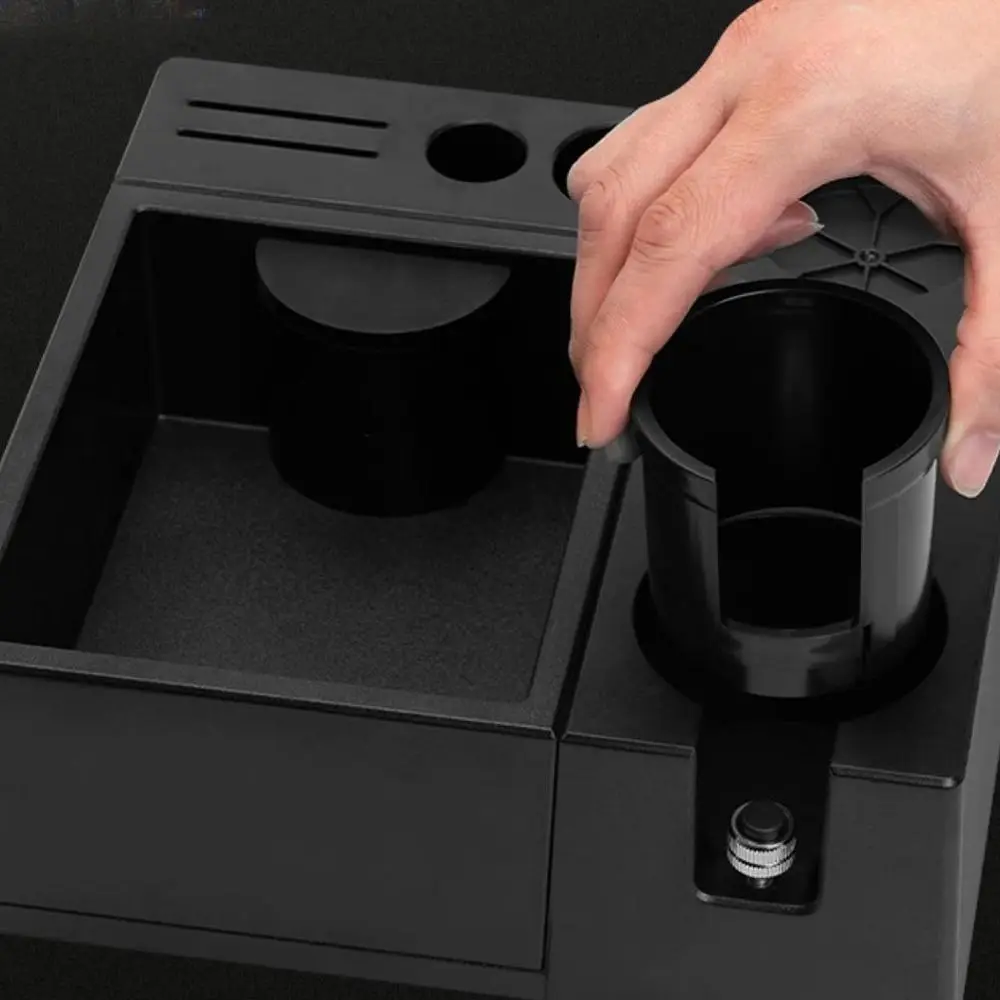 Removable Espresso Tamping Holder Station Adjustable Slip Resistant Base Espresso Knock Box Plastic Shock-absorbent