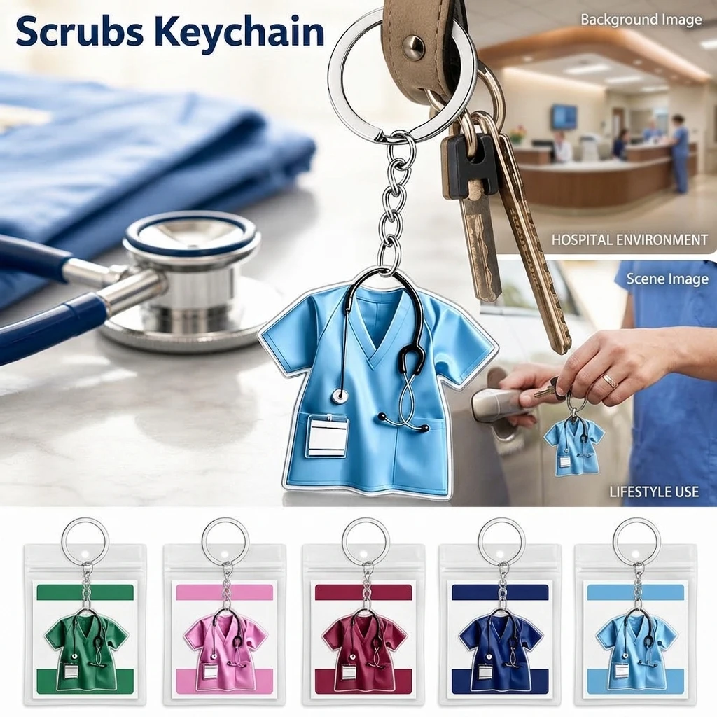 Acrylic Keychain Medical Series for Staff Suitable for Doctors Nurses Technicians And Students Hospital Theme Keyring