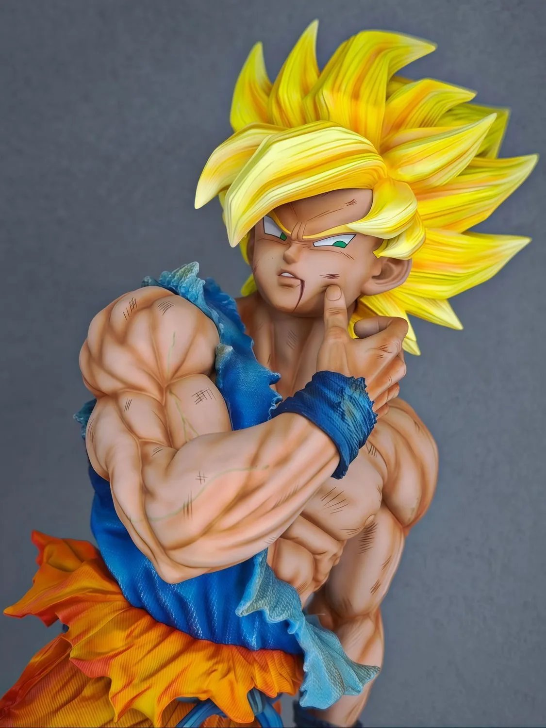 

ZW Statue 38cm/14.96inch Dragon Ball Z Son Goku Figure With Base Super Saiyan Pvc Action Figures Collection Model Toys Gifts
