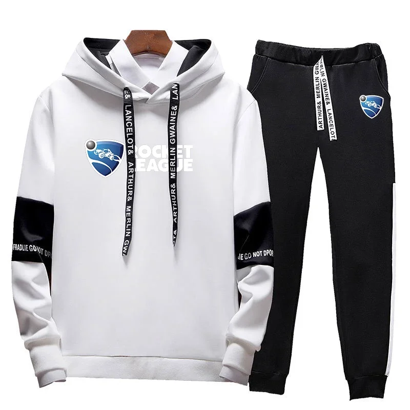 Rocket League-Survêtement à capuche pour homme, pull à manches longues, sweats à capuche et pantalons de survêtement, vêtements de sport en plein air, deux pièces trempées, printemps, automne, nouveau