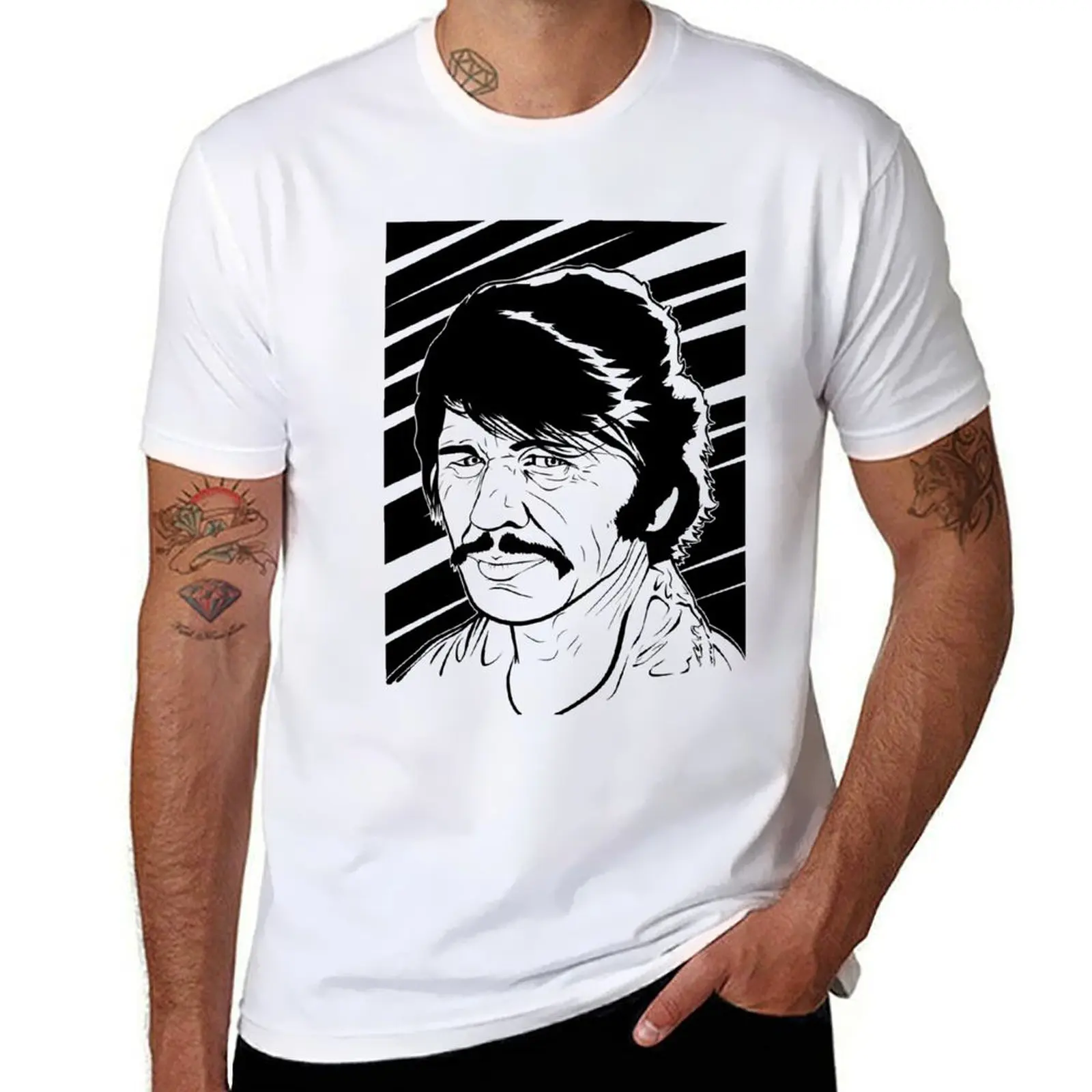 

Gifts Men Charles Bronson Graphic For Fan T-Shirt cotton t shirt man t shirt for man 100 percent cotton T-Shirt
