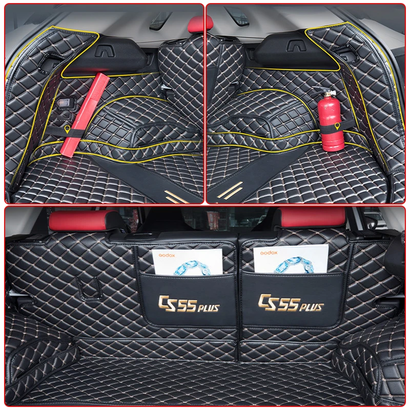 Trunk Frunk Mats For Changan CS55 Plus 2021 2022 2023 Year All-Weather Cargo Liners Car Boot Lower Compartment Cover Protector