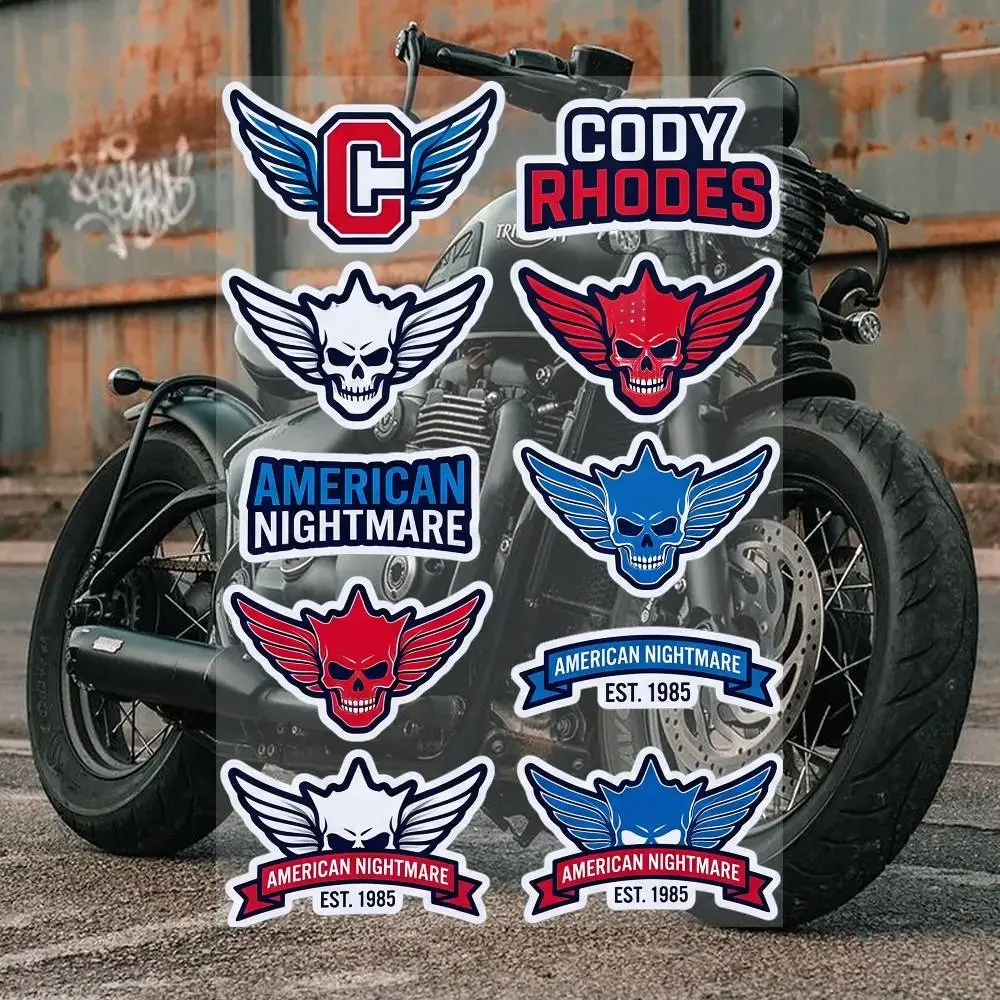 Cody R-Rhodes A-American  Motorcycle Decal Sticker Kit Reflective Graphics for Helmet Tank Fairing Body Custom Bike