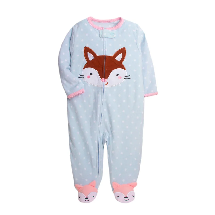 Newborn Baby Rompers Autumn Winter Warm Fleece Baby boys Costume baby girls clothing Animal Overall baby jumpsuits