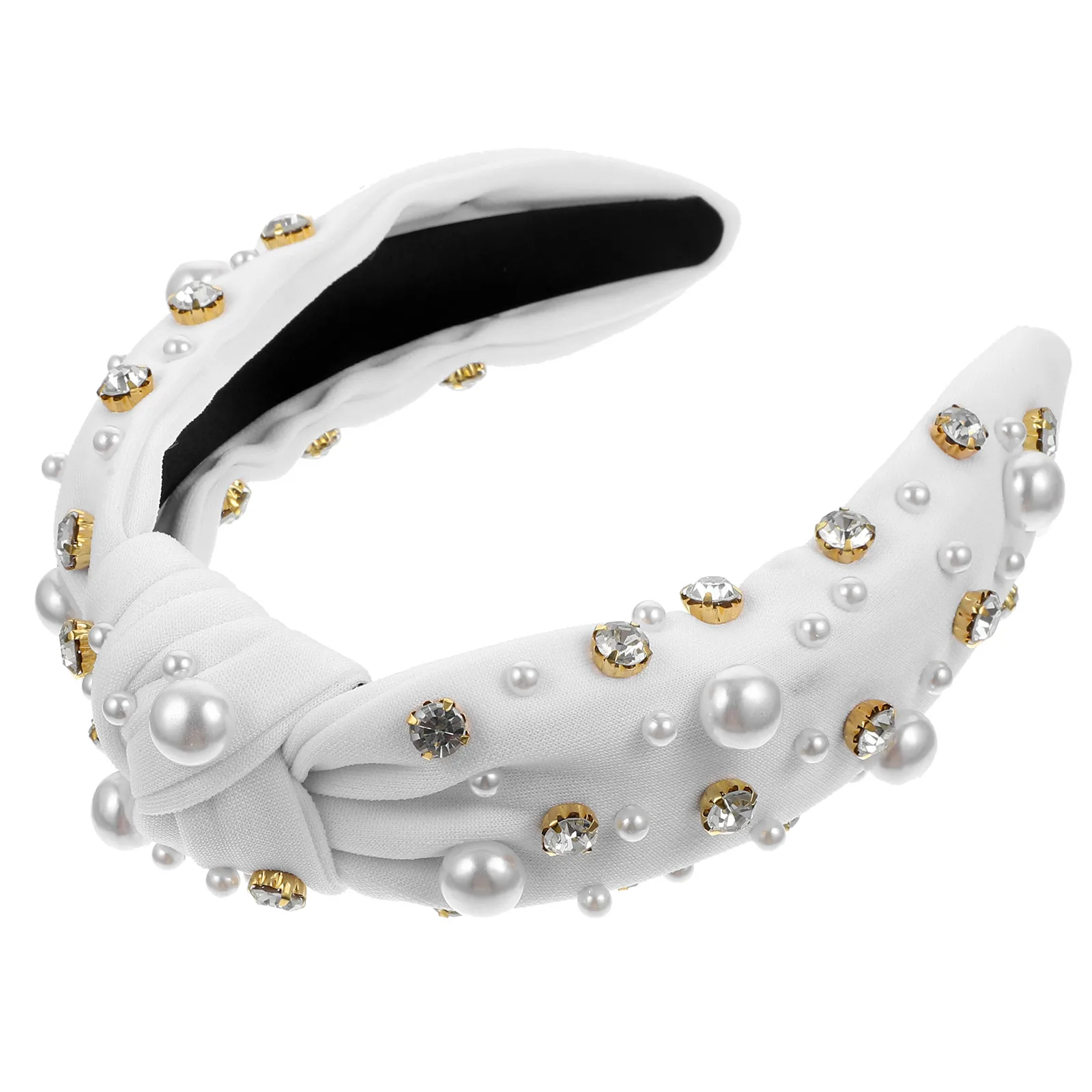 

Pearl Headb Baroque Rhinestone Women Women Wide Headb Wide Headb s Knotted Comfortable Party Fashion Stylish