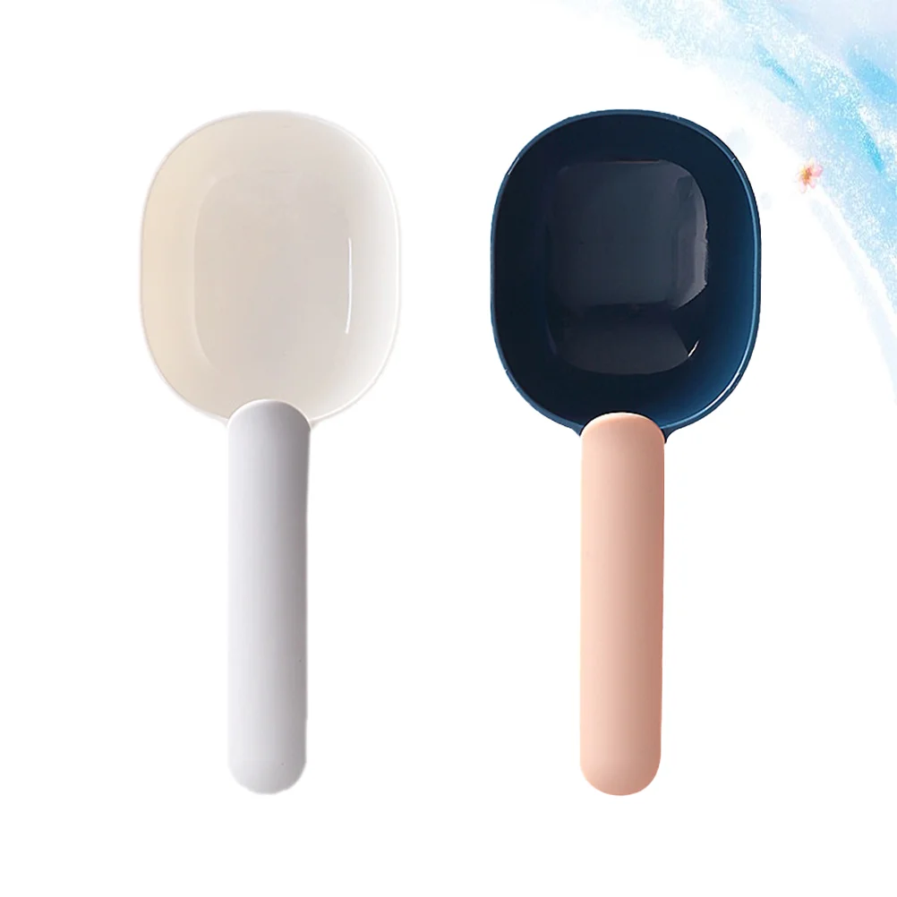 

2 PCS Scoop Rice Spoon Household Portable Flour Ladle Food Multi-purpose Grain