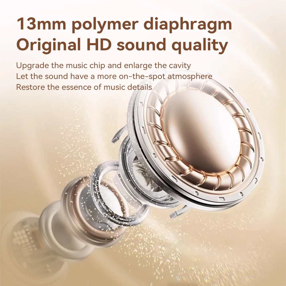 New True Wireless Bluetooth Headphones Ultra-short Handle Invisible Sleep Noise Reduction HiFi High-quality Semi-In-ear Earplugs