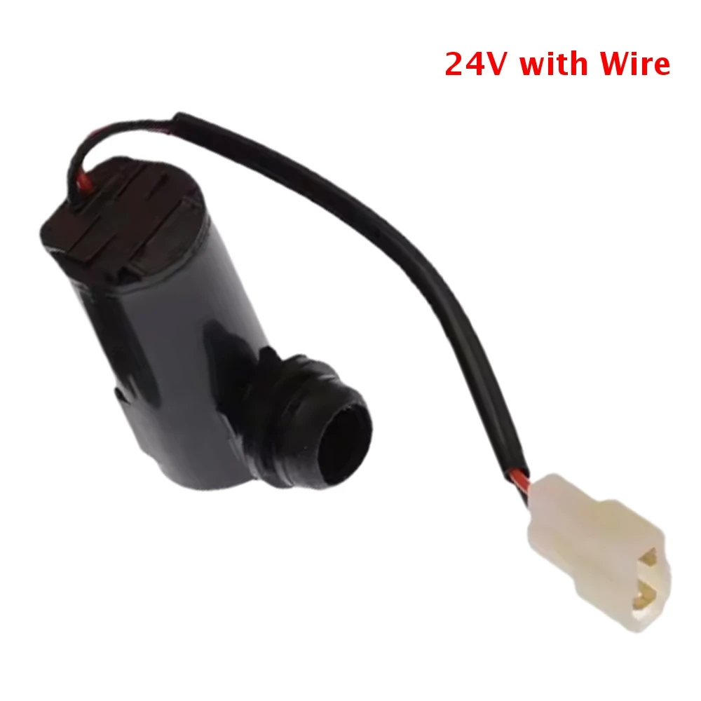 

24V Windshield Washer Pump with Wire Wiper Washer Pump Jet Motor Universal Vehicle Windscreen Cleaning Tank Motor 2 pins