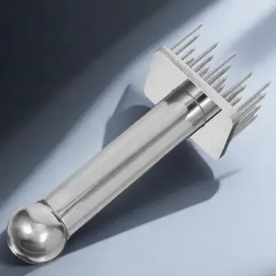 

Stainless Steel Meat Tenderizer 18 Pin Kitchen Mallet Easy Operate Grip Home Restaurant Use Meat Tenderizer