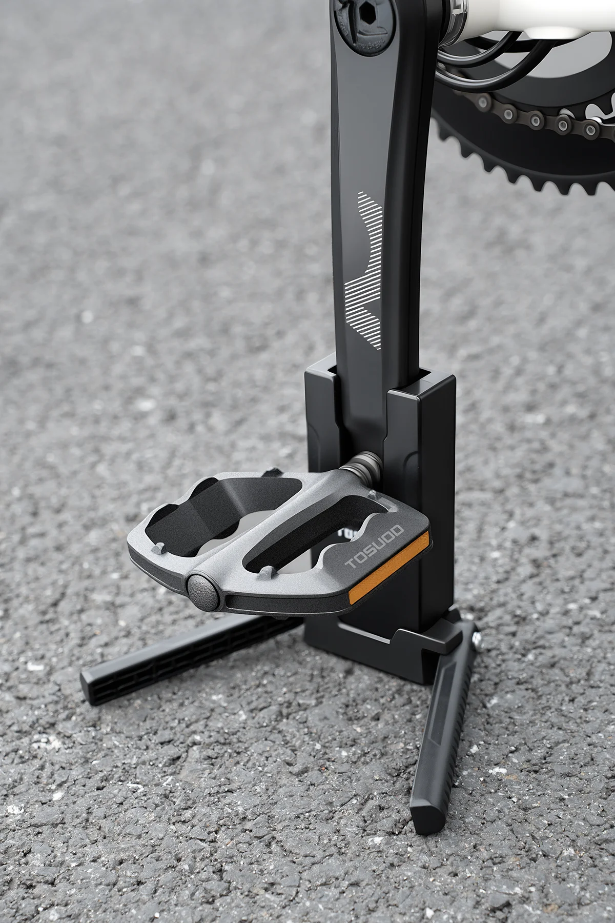 TOSUOD Tragbare Fahrrad-Fußstütze für Mountainbikes und Rennräder, Faltbarer Kurbelständer, Portabler Fahrradständer – Detail 10