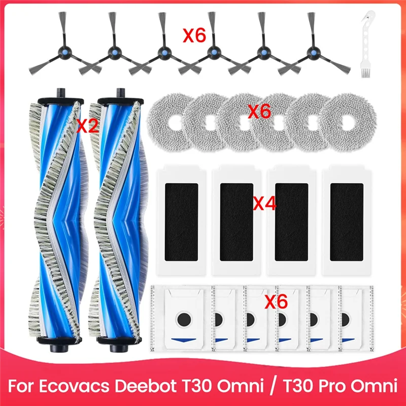 

Комплексная коллекция аксессуаров для Ecovacs Deebot T30 Omni/T30 Pro Omni, комплект для обслуживания робота-пылесоса