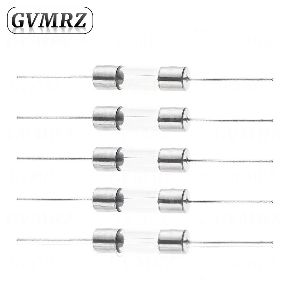 10PCS 5*20mm Axial Glass Fuse Fast Slow Blow 250V With Lead Wire 5*20 F 0.5A/1A/2A/3A/3.15A/4A/5A/6.3A/8A/10A/12A/15A fuse tube
